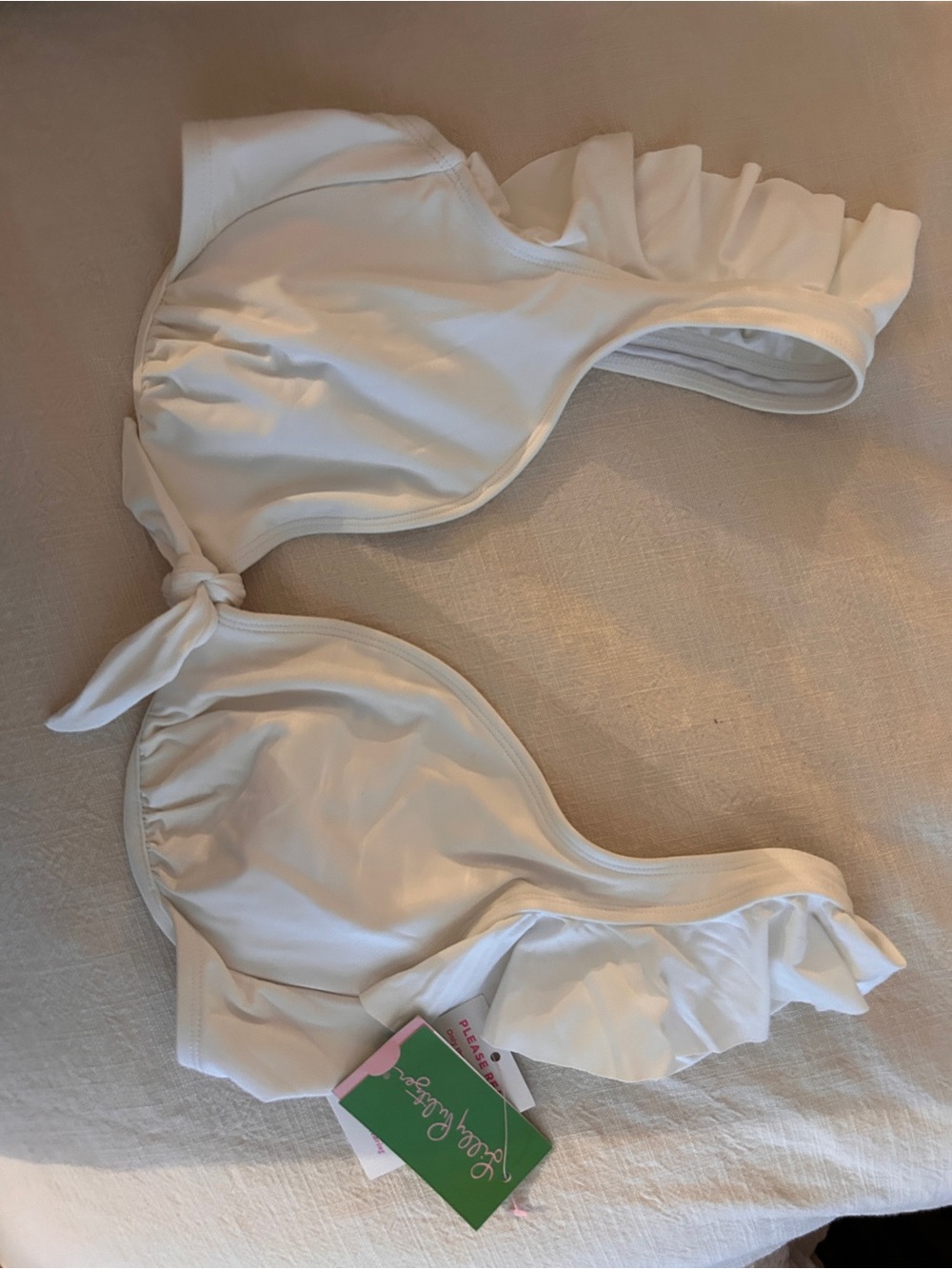 Lilly Pulitzer Resort White Ruffled Bikini Top